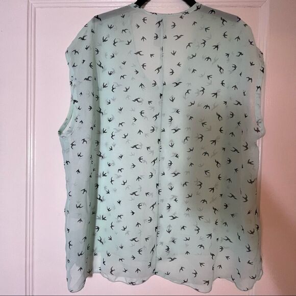 Feelib feel liberated free bird flying sparrows mint black flowy sheer in Medium - Picture 3 of 5